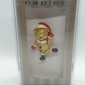NOS Napier Articulated Bear Brooch Pin Collectable